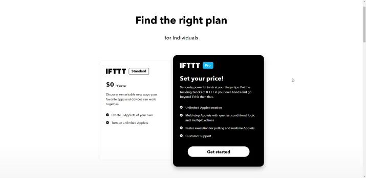 IFTTT-tilaussuunnitelma