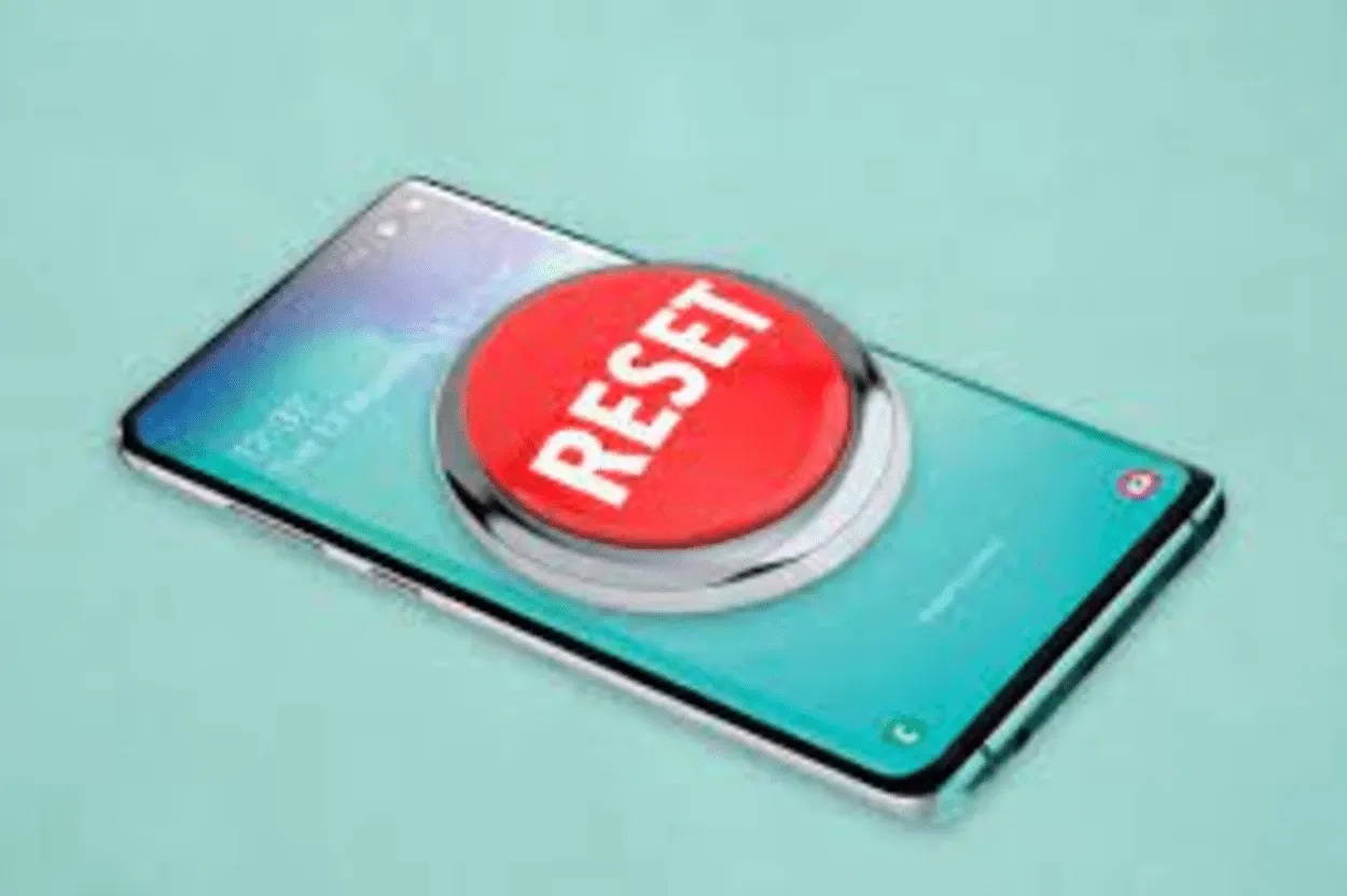 factory reset button popping out of a smart phone