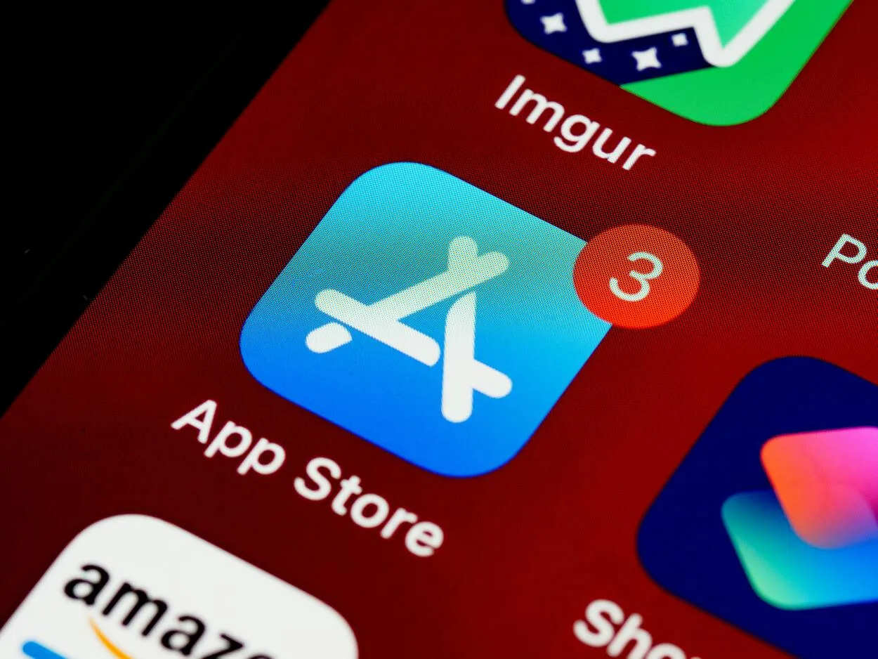 Close up shot of Apple's App Store that includes thousands of apps and games.