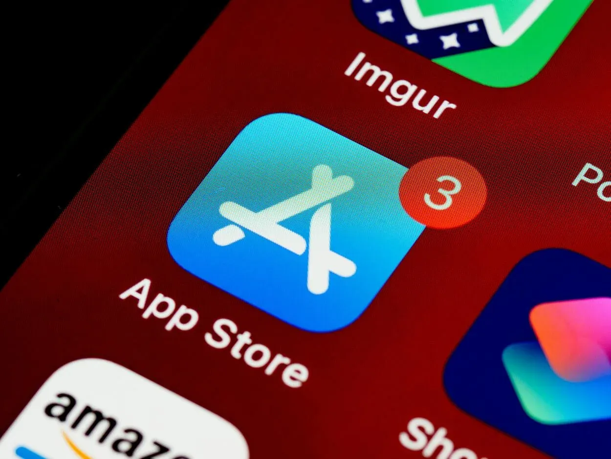 Close up shot of Apple's App Store that includes thousands of apps and games.
