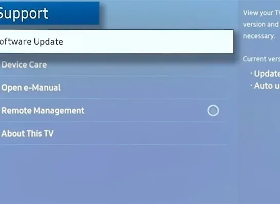 Samsung tv:n ohjelmistopäivitys