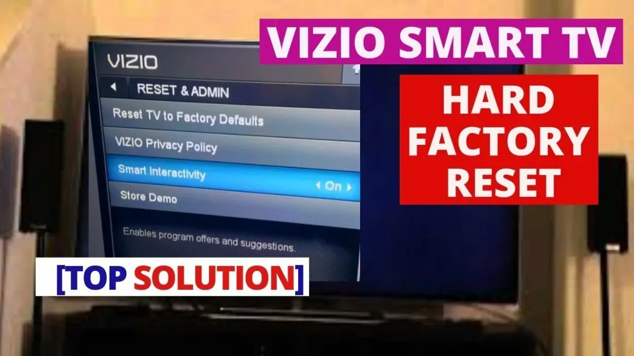 Reiniciar el televisor Vizio