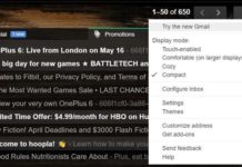 Zde se můžete přepnout na nový návrh Gmailu