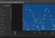 Prohlížení aplikace Adobe Photoshop Express Editor